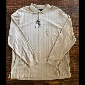 VanHeusen Big & Tall Khaki Jaspe Polo - Size 3XLT